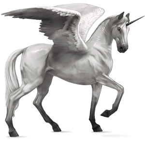 okřídlený jezdecký jednorožec achaltekinský kůň světlý ryzák