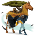 jezdecký kůň argentinský kreolský kůň cremello